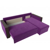 Угловой диван Валенсия Лайт (микровельвет фиолетовый) - Изображение 4